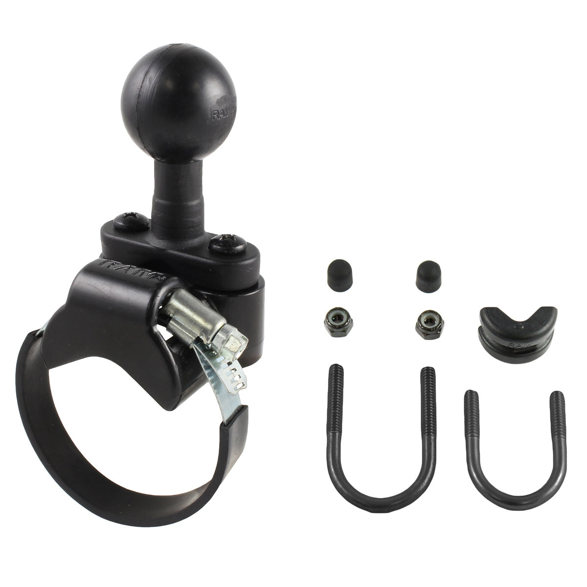 RAM Alum Strap & U-Bolt Rail Base w 1.5" Ball (RAM-231Z-2U)