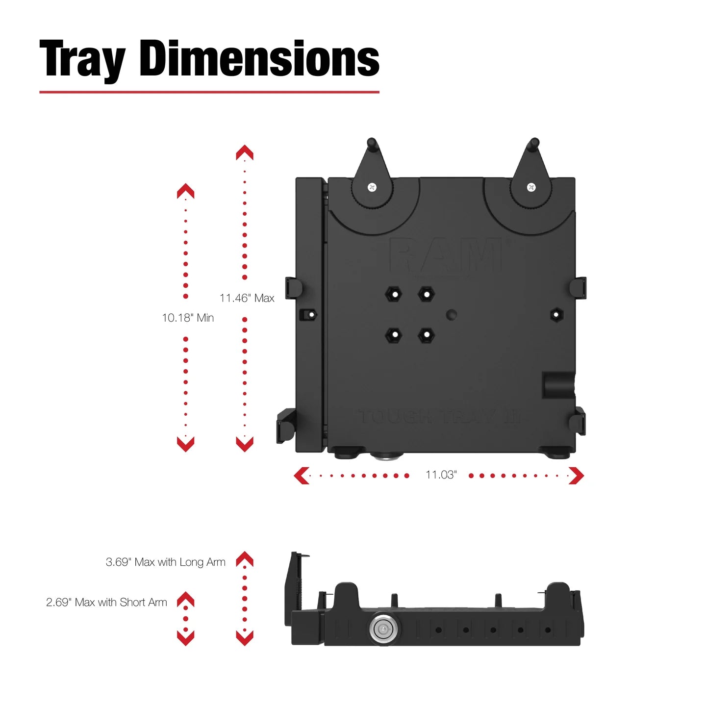 RAM Tough-Tray™ III Spring Loaded Laptop Tray (RAM-234-7)
