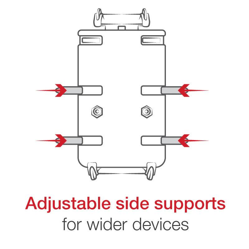 RAM Quick-Grip XL Phone Mount with Vibe-Safe and U-Bolt Short Arm (RAM-B-149Z-A-PD4-462)