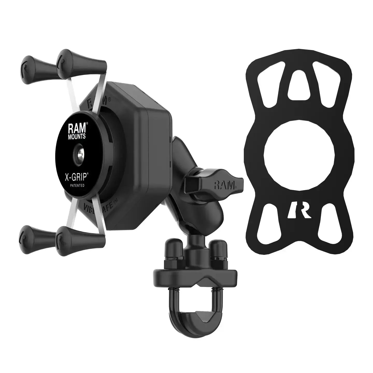 RAM UN7 X-Grip Phone Mount with Vibe-Safe & U-Bolt Short Arm (RAM-B-149Z-A-UN7-462)