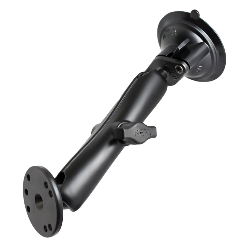 RAM Suction Cup Mount w Long Arm & Round Adapter (RAM-B-166-C-202U)
