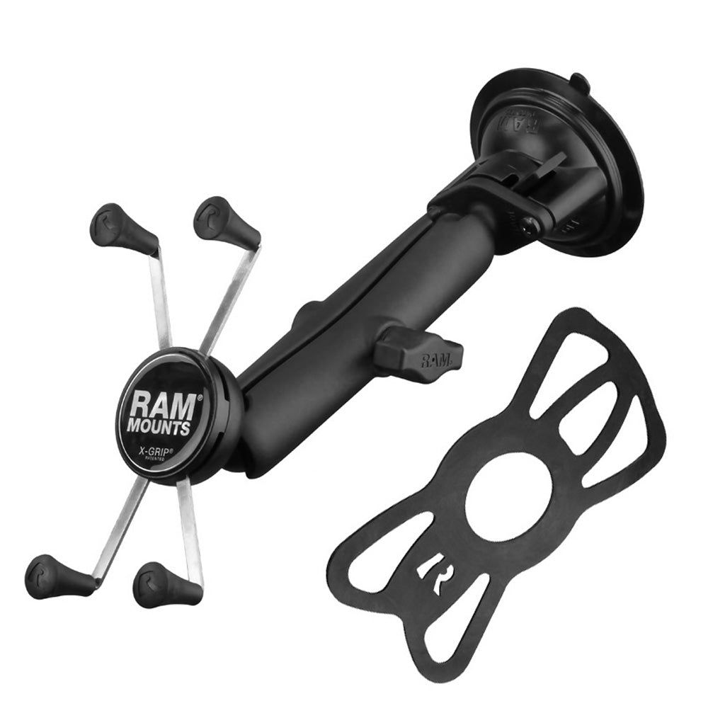 RAM Long Arm Suction Mount w Large X-Grip (RAM-B-166-C-UN10U)