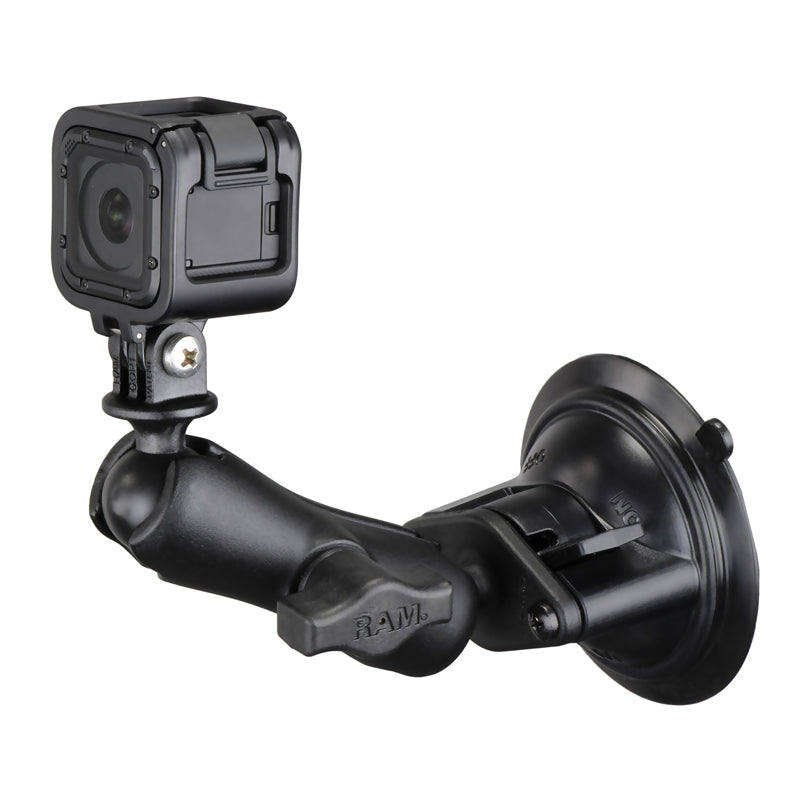 RAM Suction Cup Mount w GoPro Adapter (RAM-B-166-GOP1U)