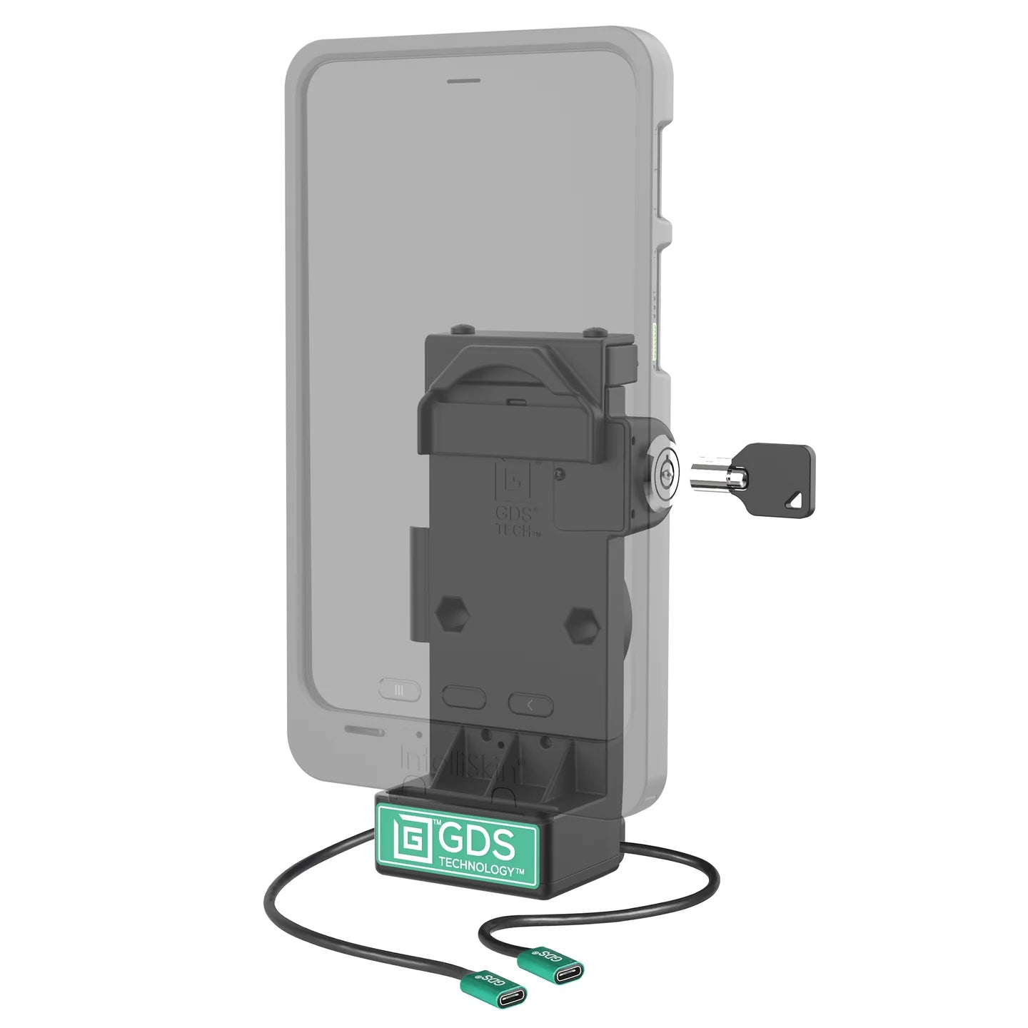 RAM GDS Uni-Conn Locking Spring Loaded Power + Single USB-C Dock (RAM-GDS-DOCKL-V12-U1CP-CU)