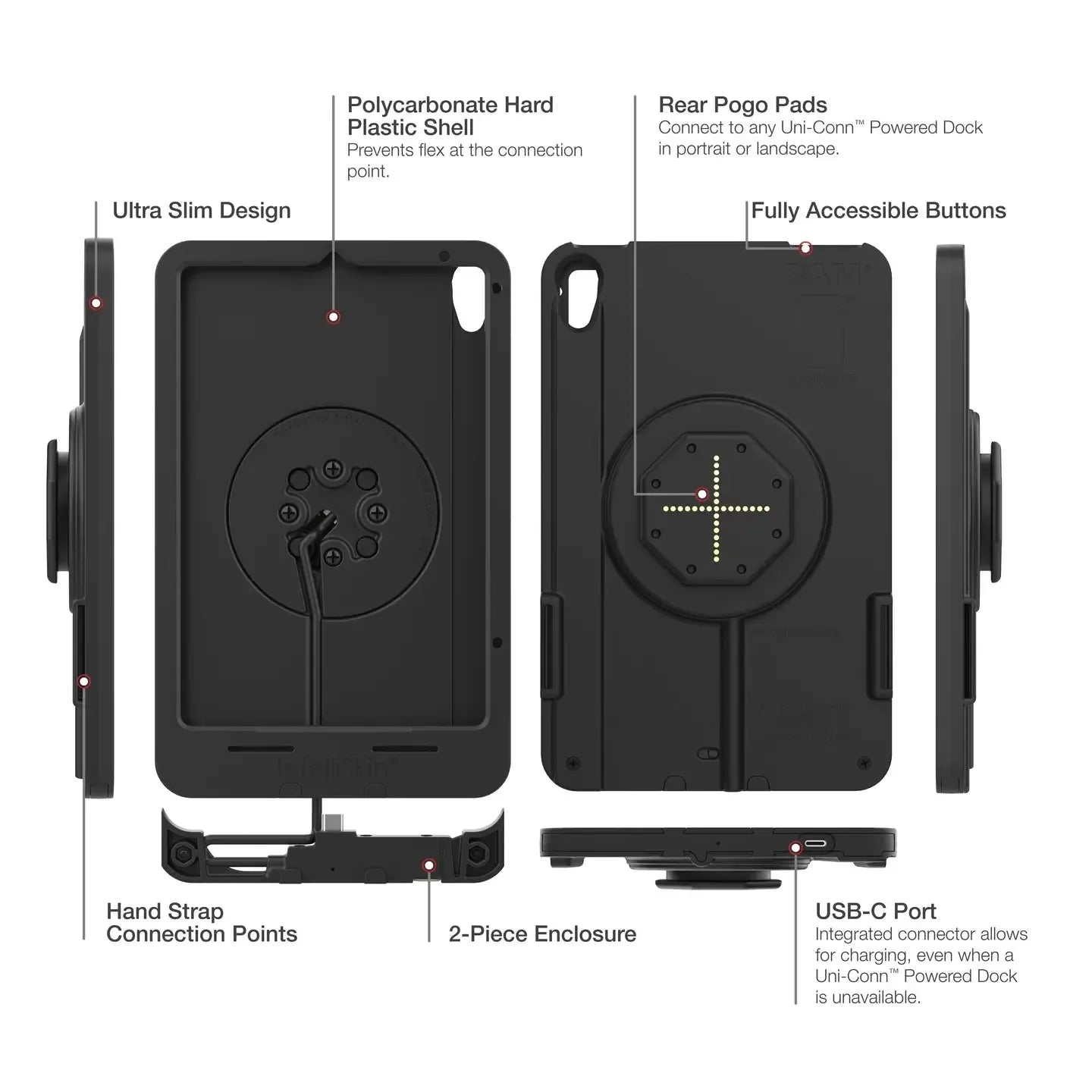RAM IntelliSkin Thin-Case for iPad mini 6 - Rear Pogo Pads (RAM-GDS-SKIN-AP36-TCB)