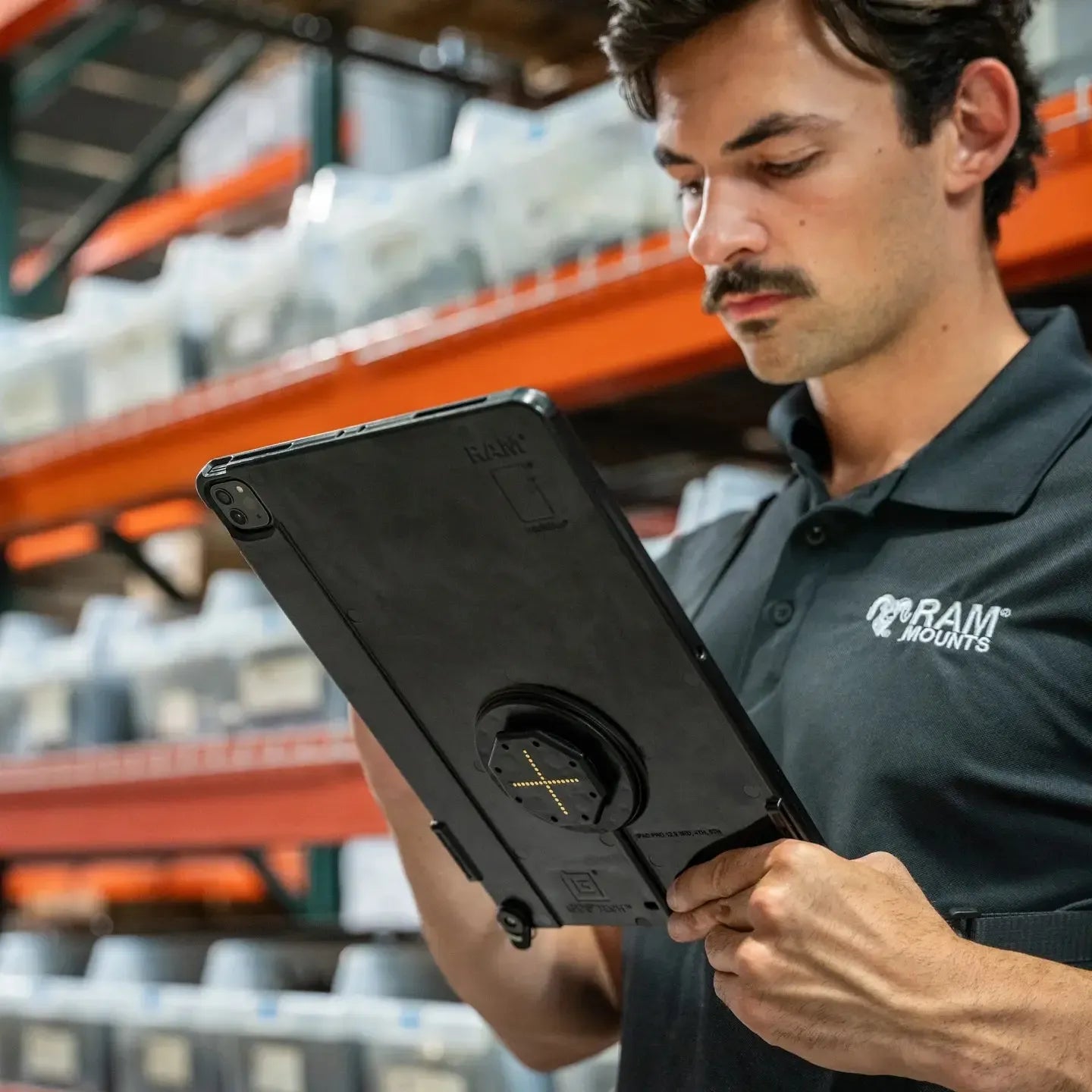 RAM IntelliSkin Thin-Case for iPad Pro 12.9 (3rd - 5th Gen) Rear Pogo Pads (RAM-GDS-SKIN-AP37-TCB)