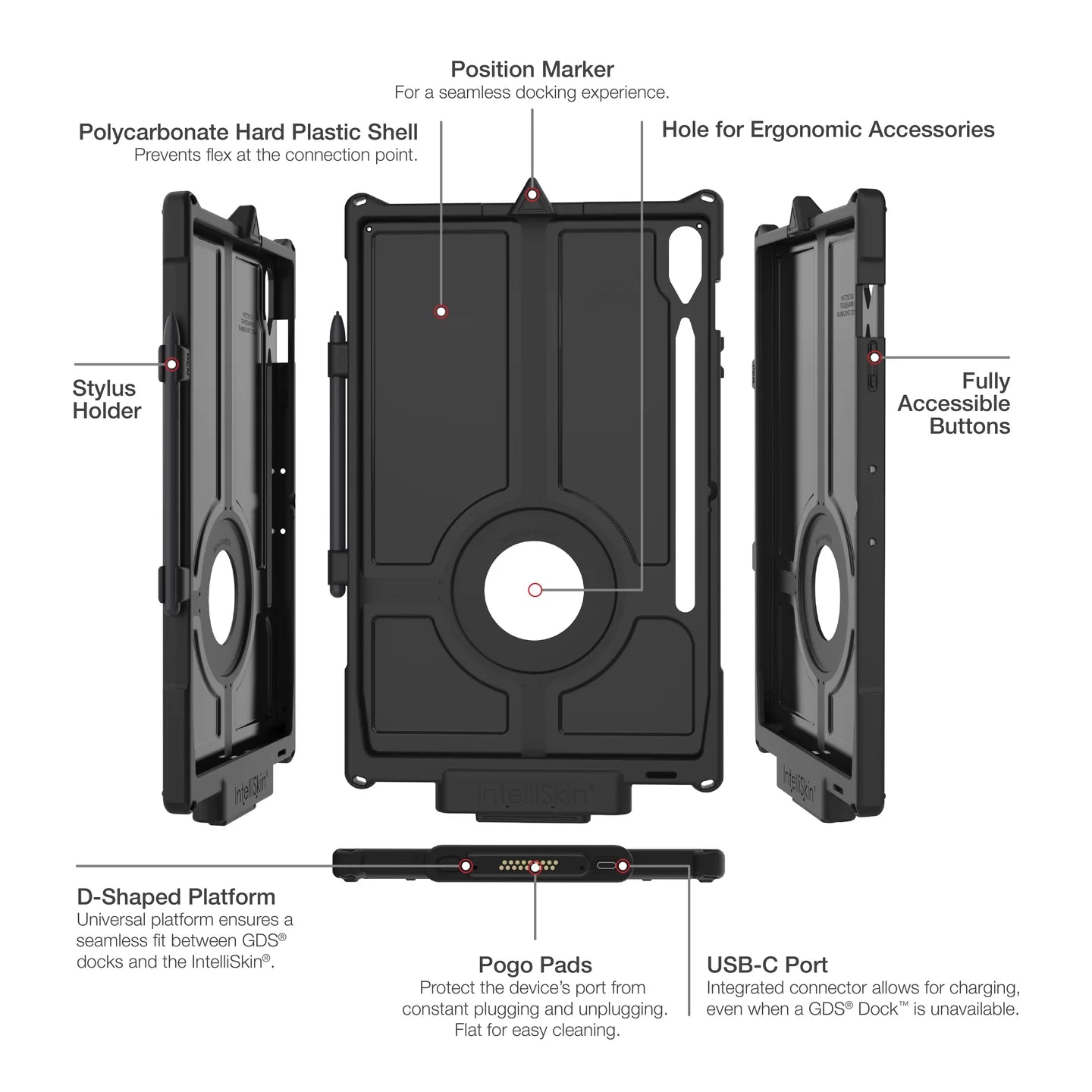 RAM IntelliSkin Next Gen for Samsung Tab S10+, S9+ & S9 FE+ (RAM-GDS-SKIN-SAM87-NG)
