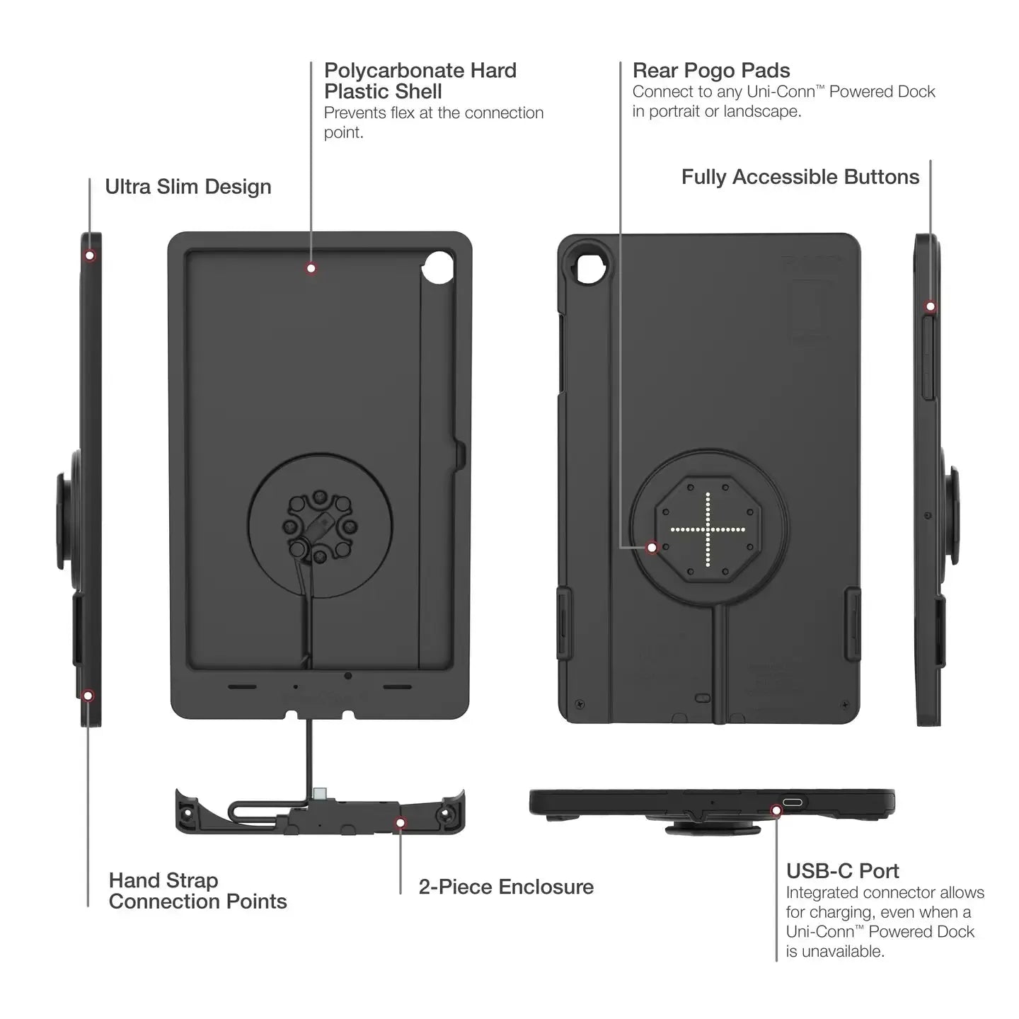 RAM IntelliSkin Thin-Case for Samsung Tab A11+ (Rear Pogo Pads) (RAM-GDS-SKIN-SAM88-TCB-1)