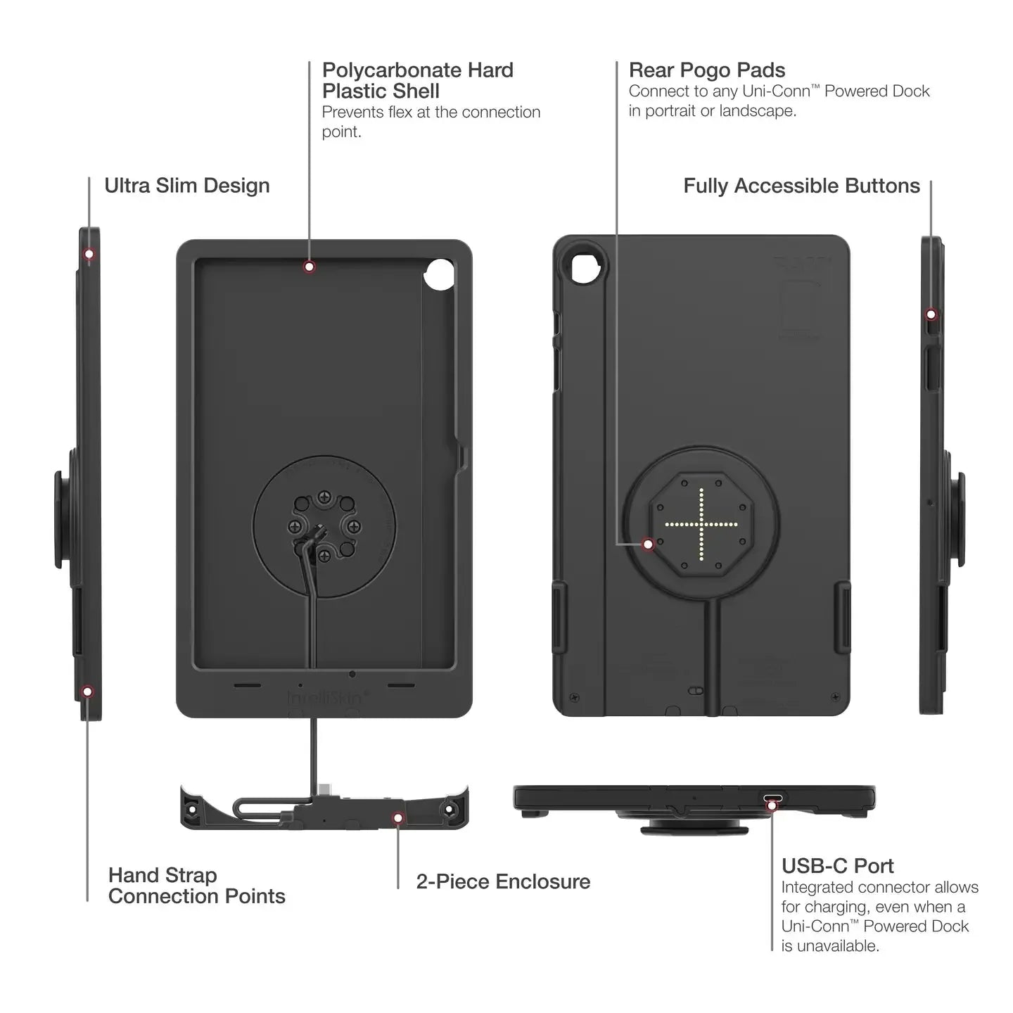 RAM IntelliSkin Thin-Case for Samsung Tab A9+ (Rear Pogo Pads) (RAM-GDS-SKIN-SAM88-TCB)
