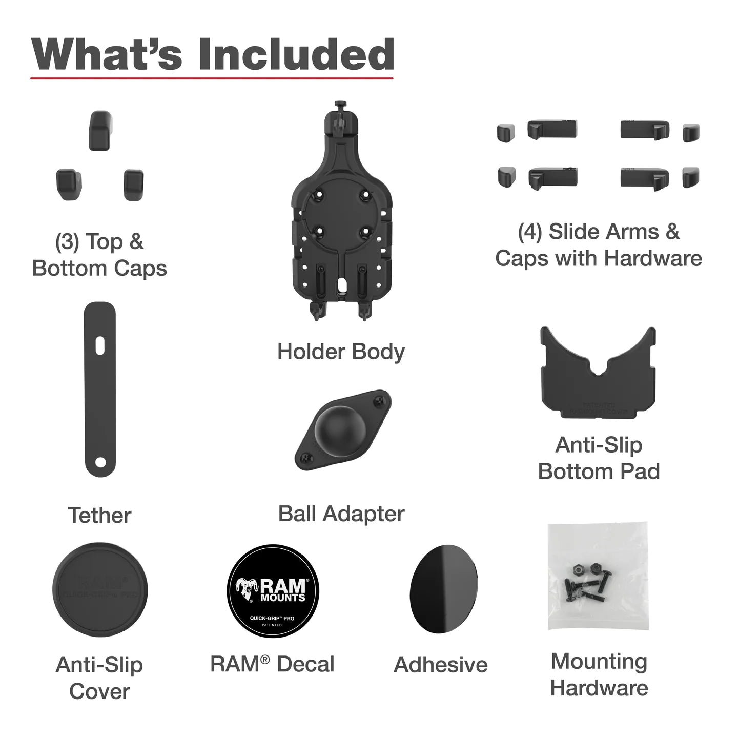 RAM Quick-Grip Pro Phone Holder with Ball (RAM-HOL-PD5BU)