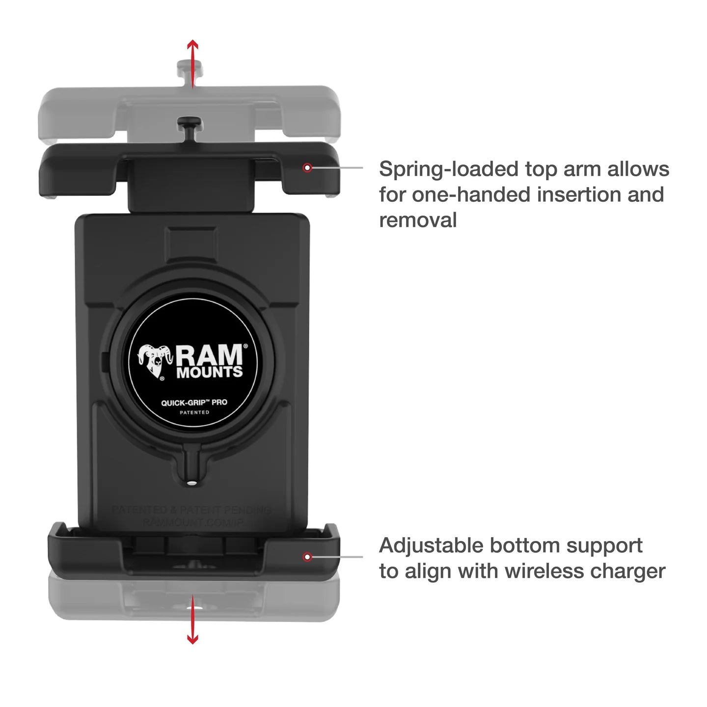 RAM Quick-Grip Pro XL Phone Holder with Ball (RAM-HOL-PD7BU)