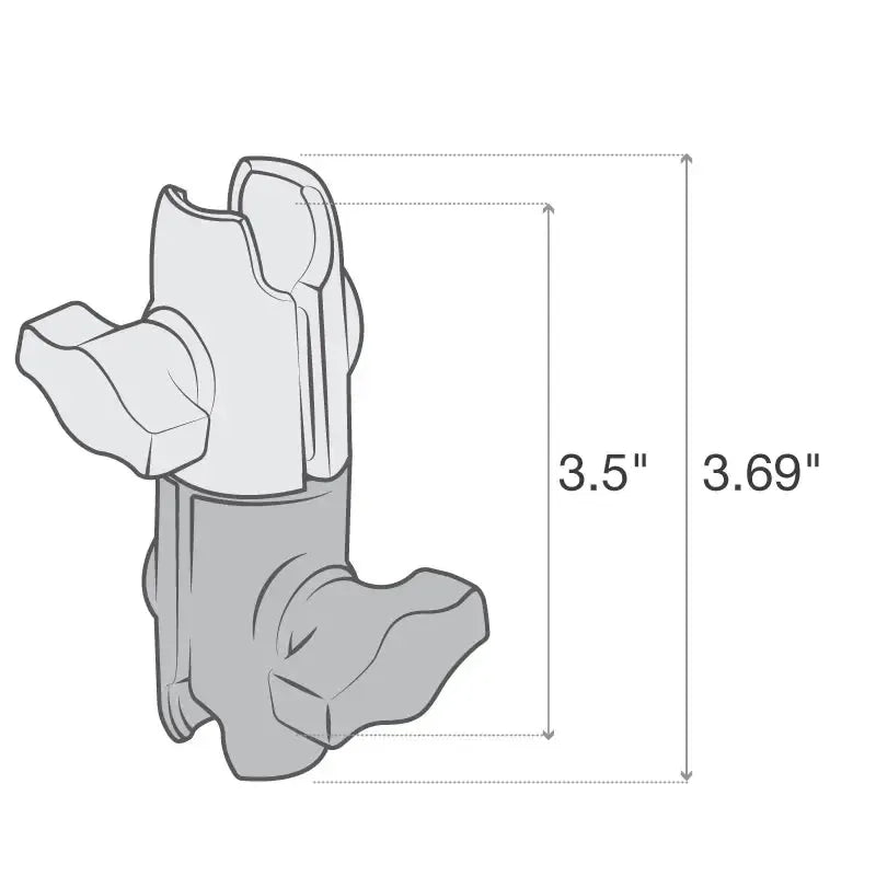 RAM Double Socket Swivel Arm (RAP-B-200-12U)