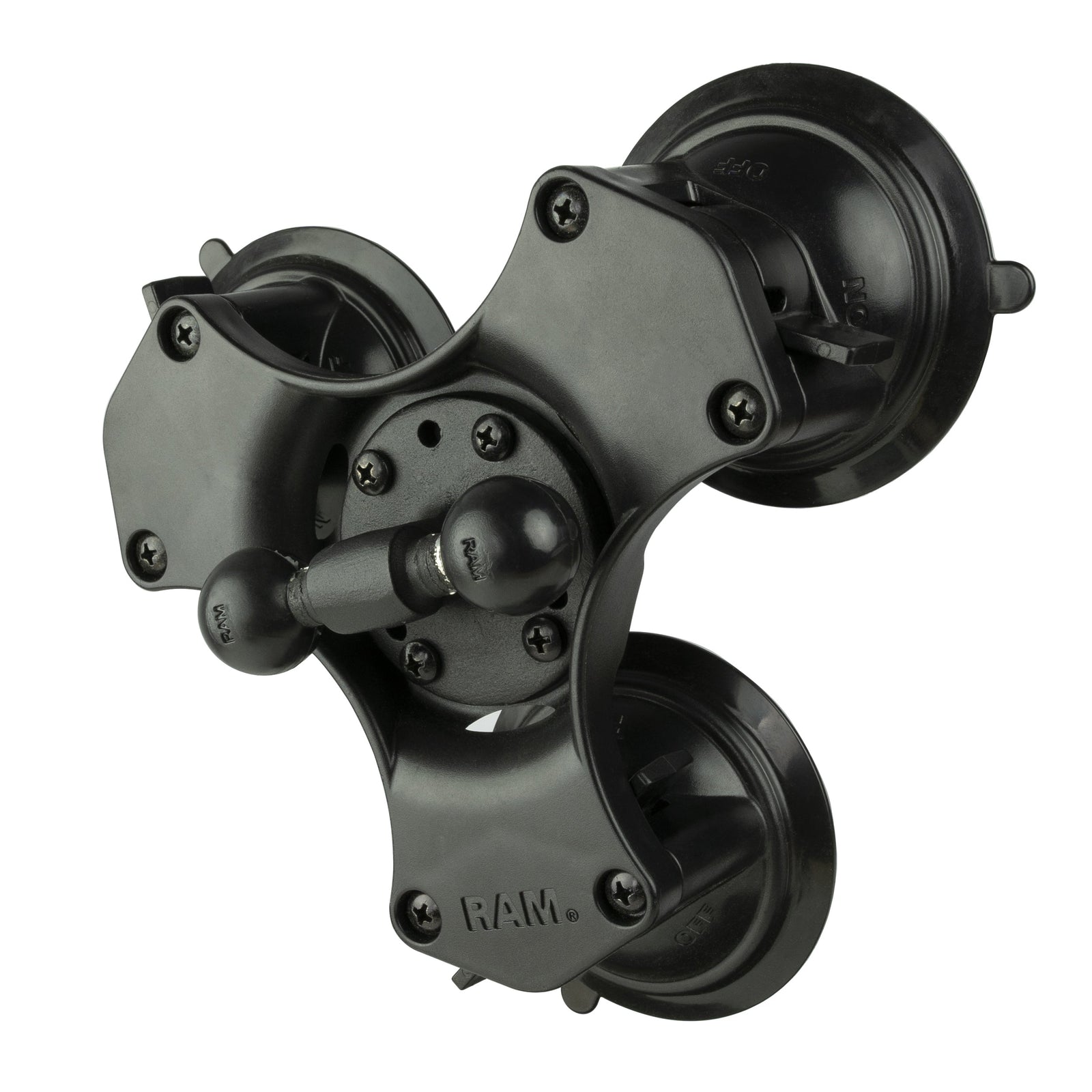 RAM Triple Suction Cup Double Ball Base (RAP-B-217-365-224-1U)