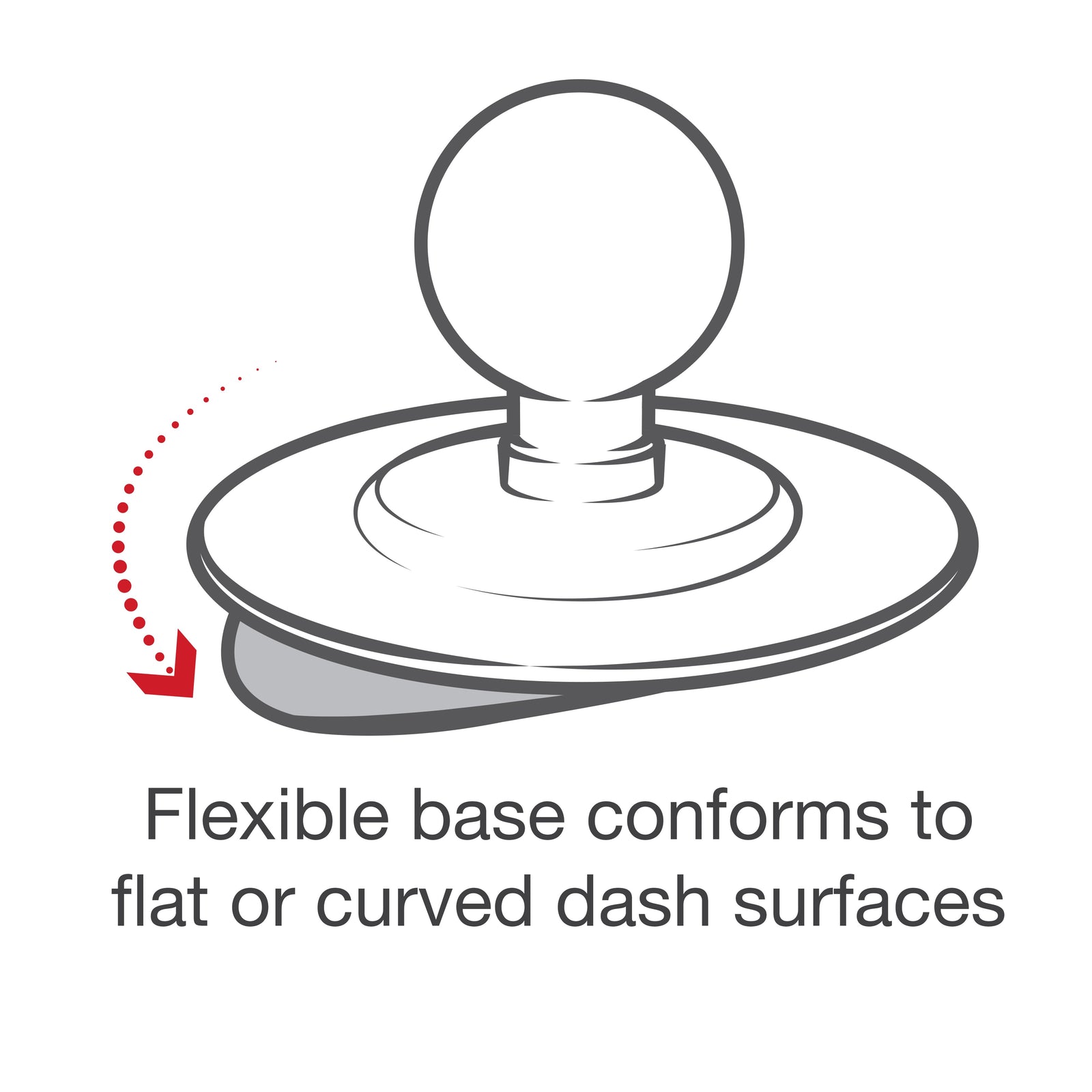 RAM Flex Adhesive Base w 1" Ball (RAP-B-378U)