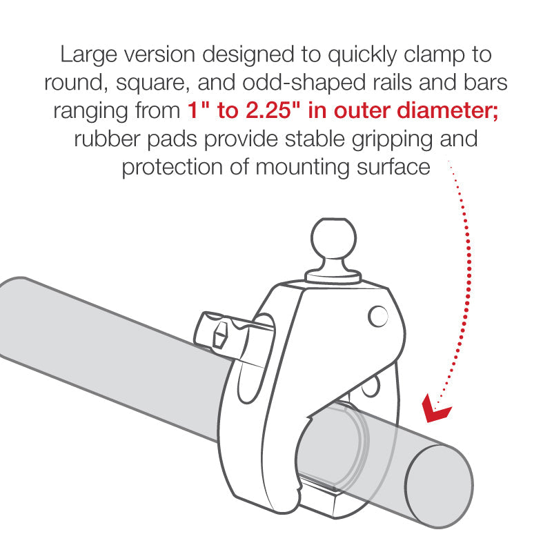 RAM Large Tough-Claw Clamp w 1" Ball (RAP-B-401U)