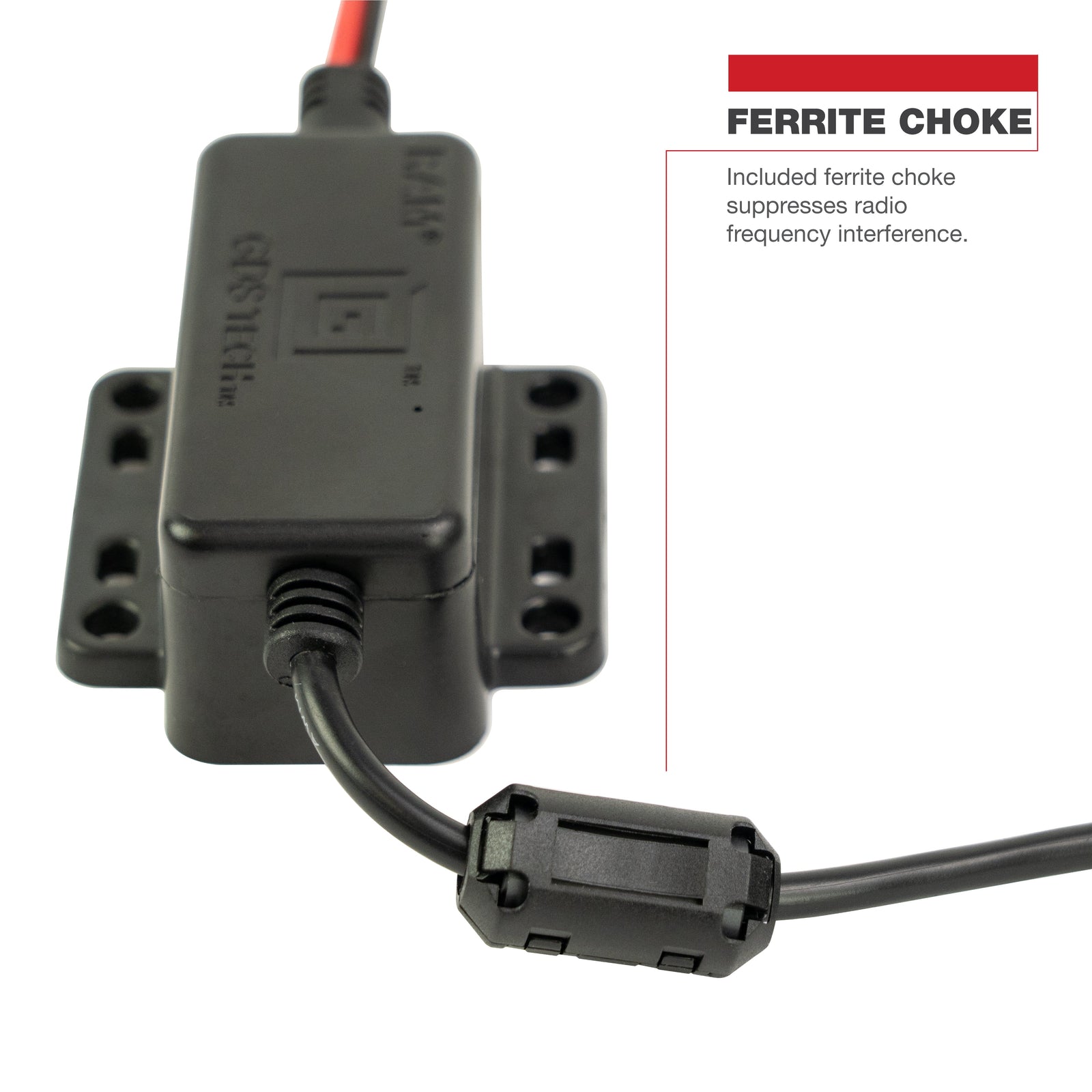 RAM-GDS-CHARGE-V3C-3U USB-C hardwire charger ferrite choke detail