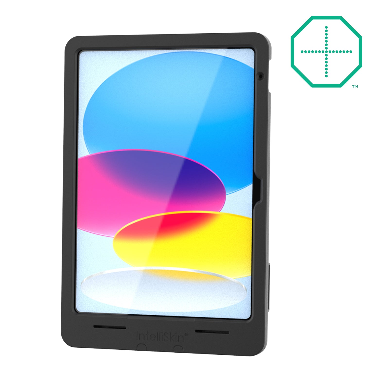 RAM-GDS-SKIN-AP40-TCB black IntelliSkin Thin-Case fitted to an iPad; tablet not included