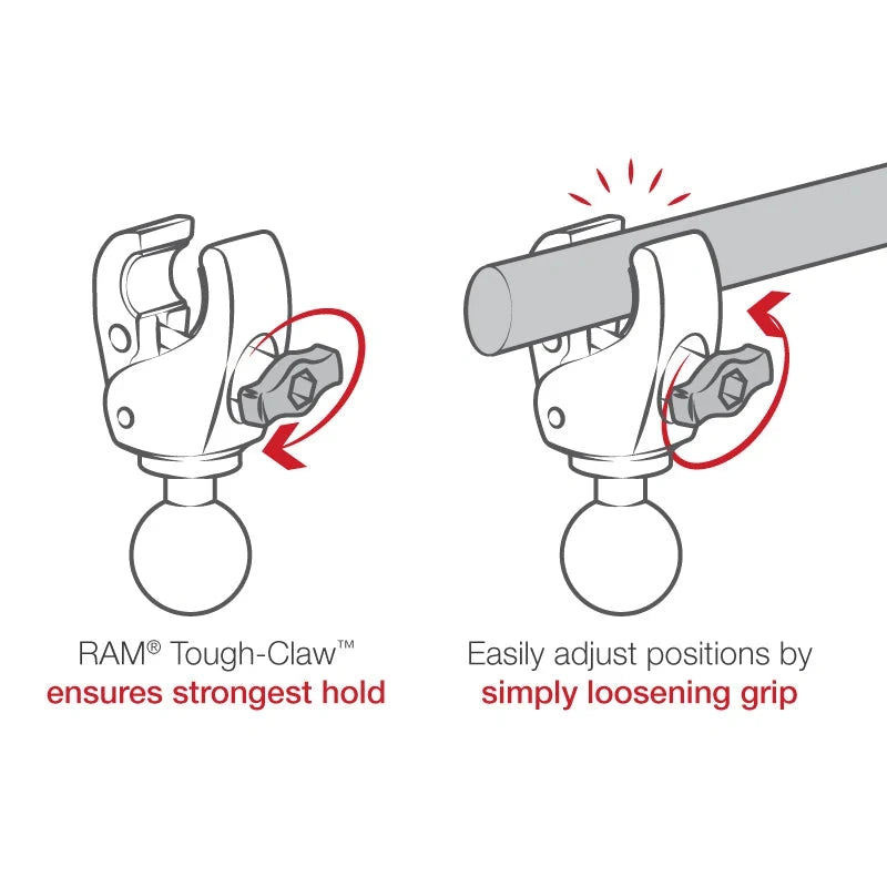RAM Tough-Claw Trolling Motor Stabiliser Long Arm component configuration - view 5