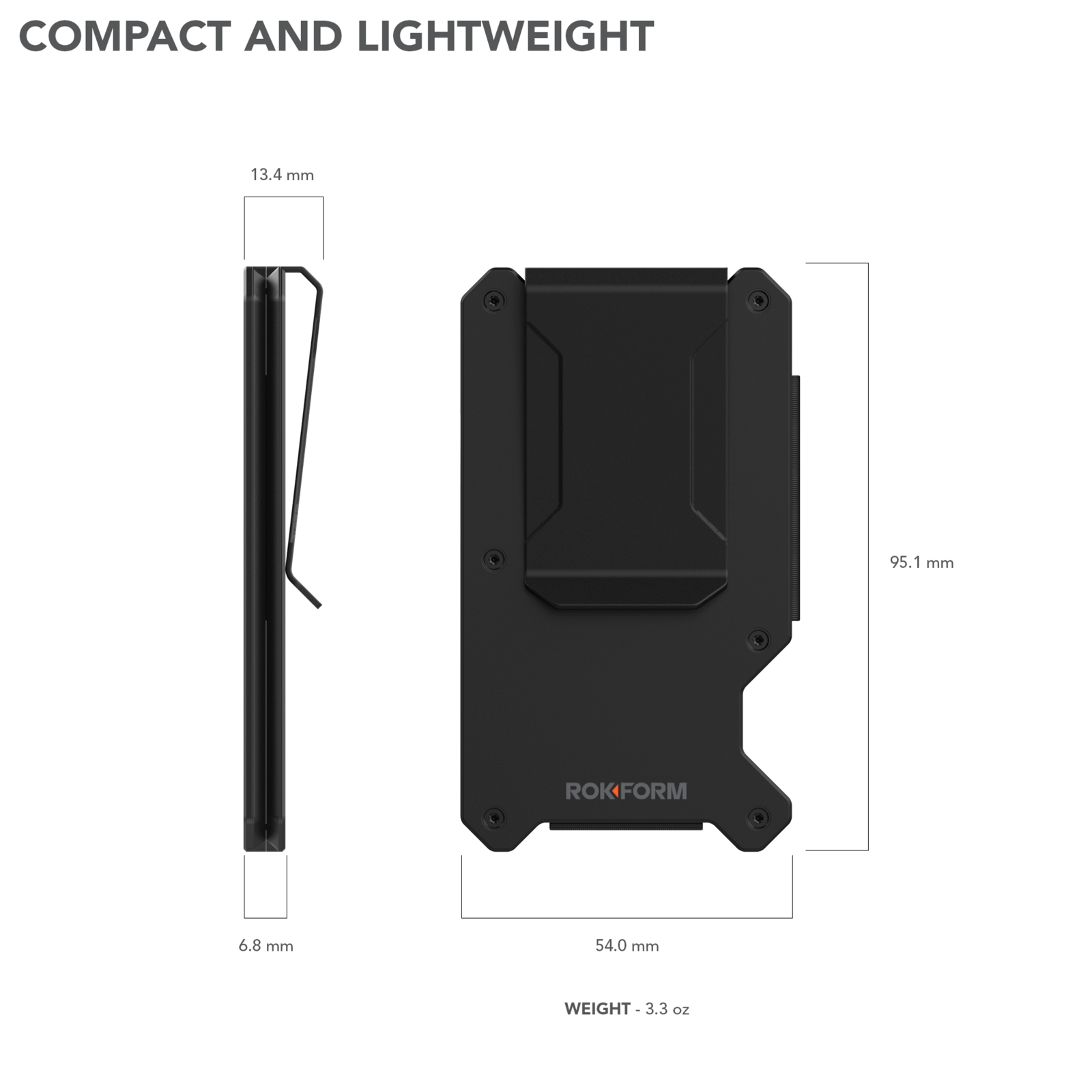 ROKFORM Aluminium Magnetic Wallet with RFID Blocking (337401) - Modest Mounts