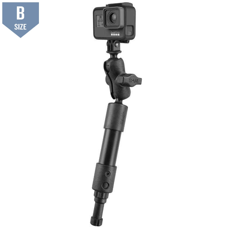 RAM 9" Tough-Pole GoPro Camera Mount (RAP-114-PSP-4-A-GOP1) - Modest Mounts