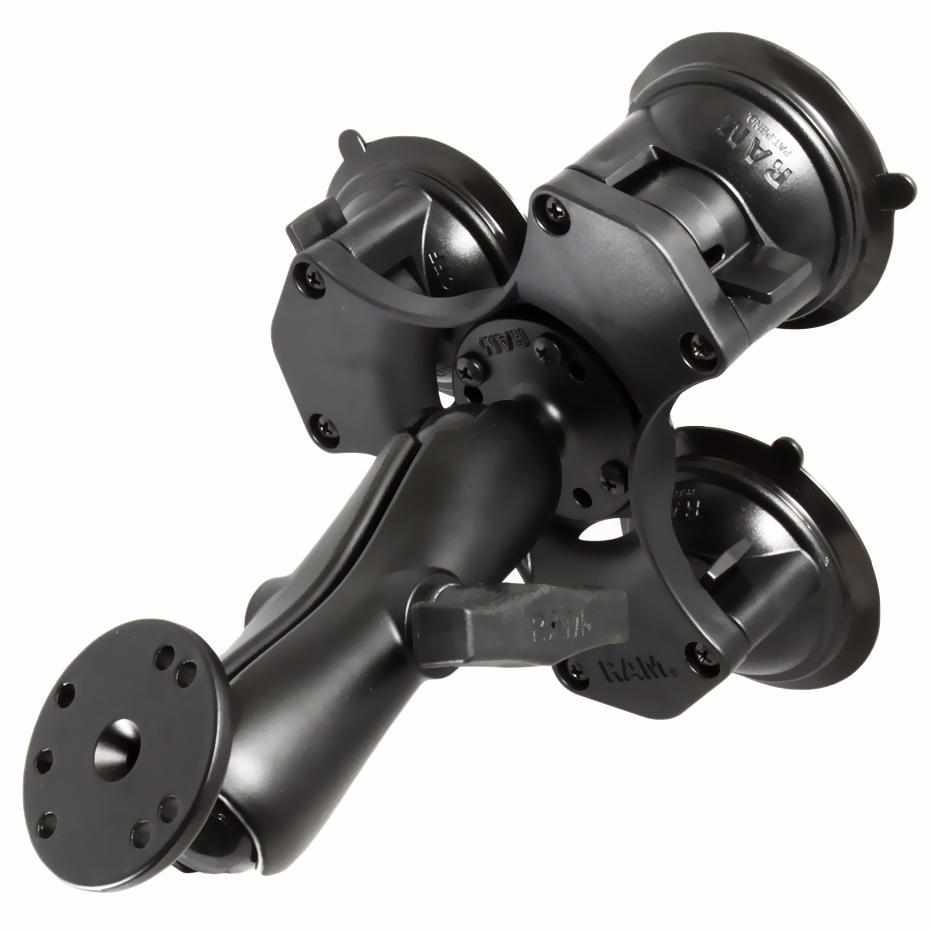 RAM Triple Suction Cup Base With AMPS (RAP-365-101U) - Modest Mounts