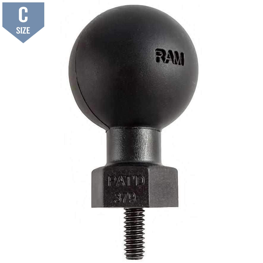 RAM 1.5" Tough-Ball with .50" Stud Kayaks (RAP-379U-252050-KAY1) - Modest Mounts