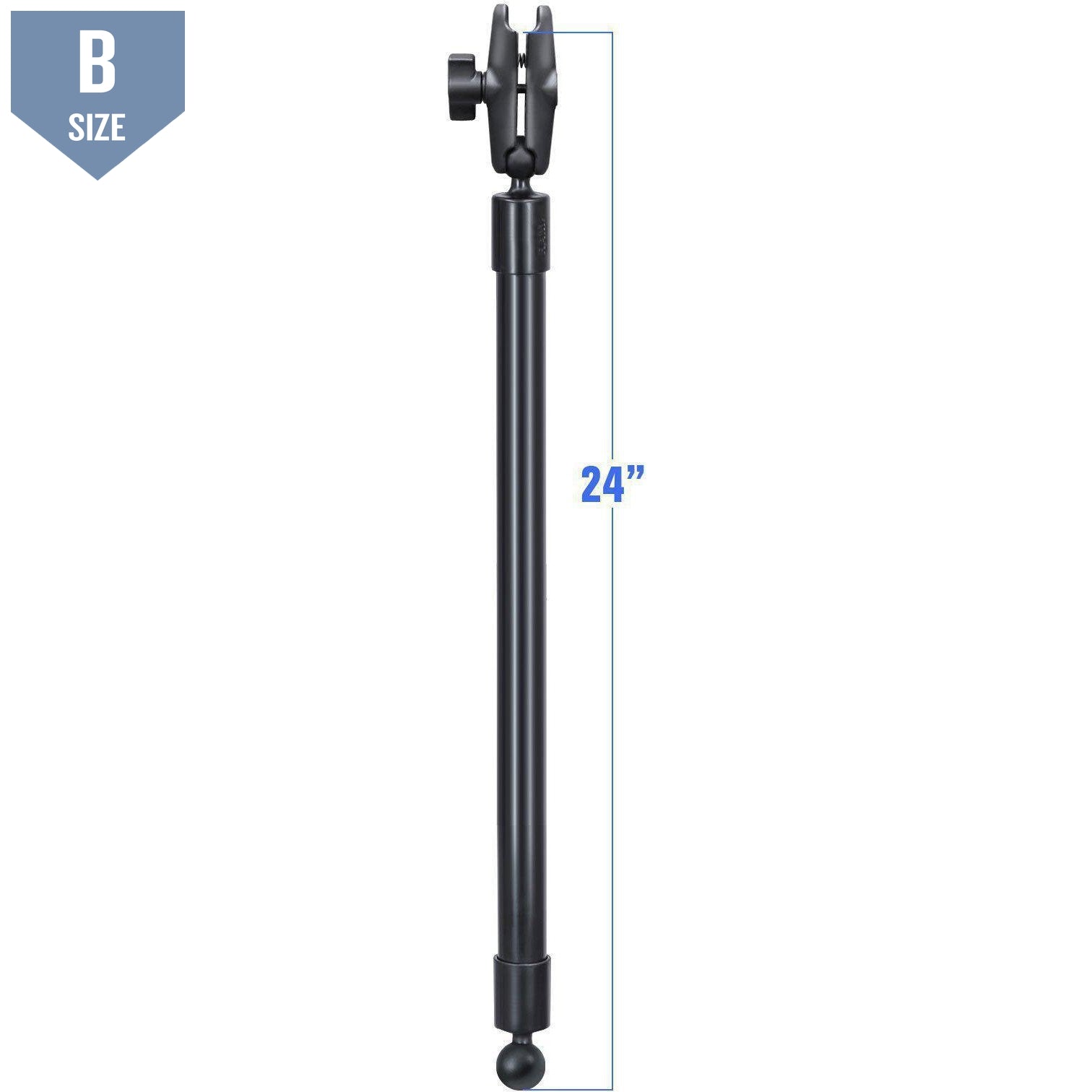RAM 24" Pole Double Socket Arm (RAP-BB-230-24-201U) - Modest Mounts