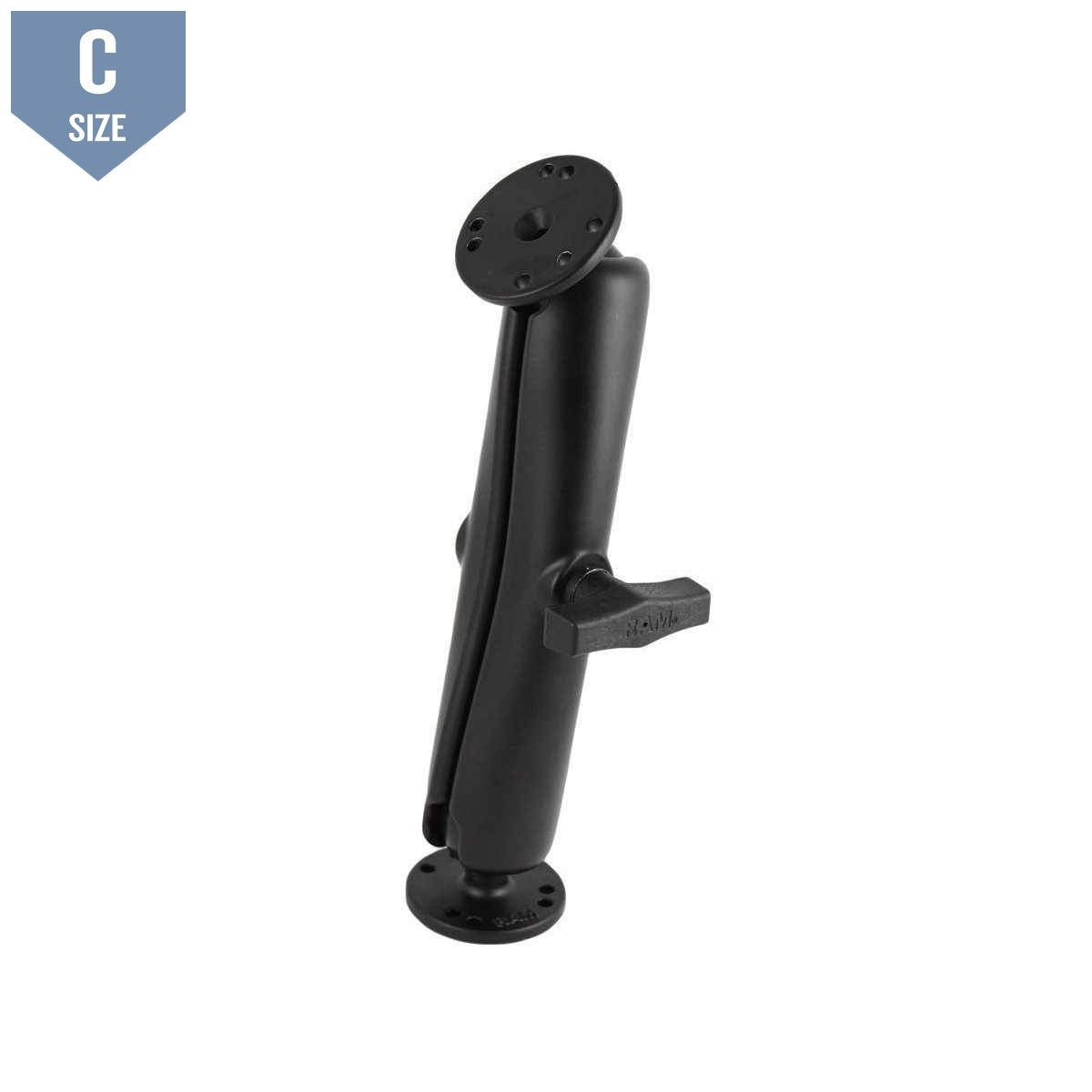 RAM Long Clamp Arm with Round Bases - C Size (RAM-101U-D) - Modest Mounts
