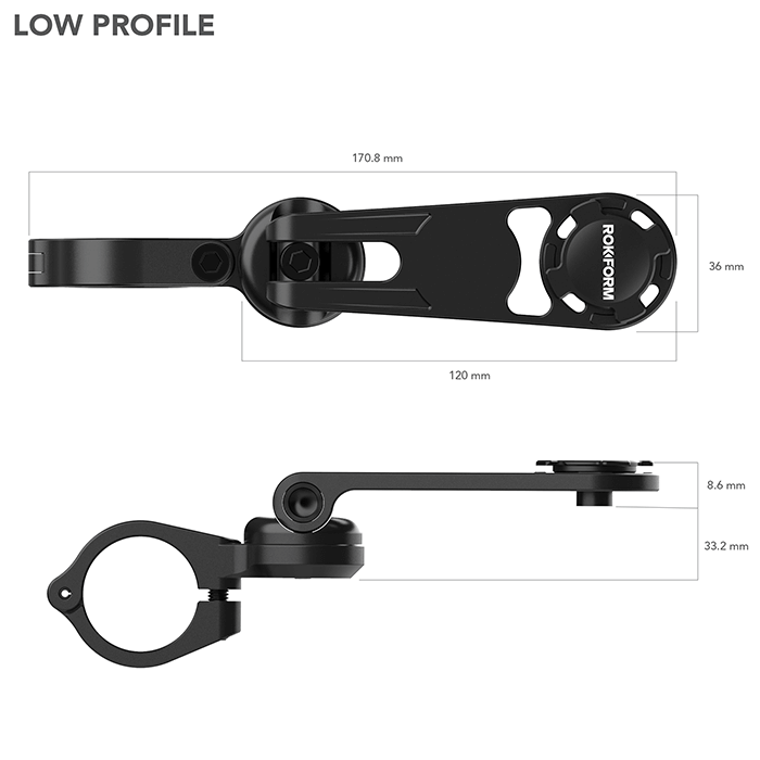 ROKFORM Motorcycle Handlebar Phone Mount (334101P)