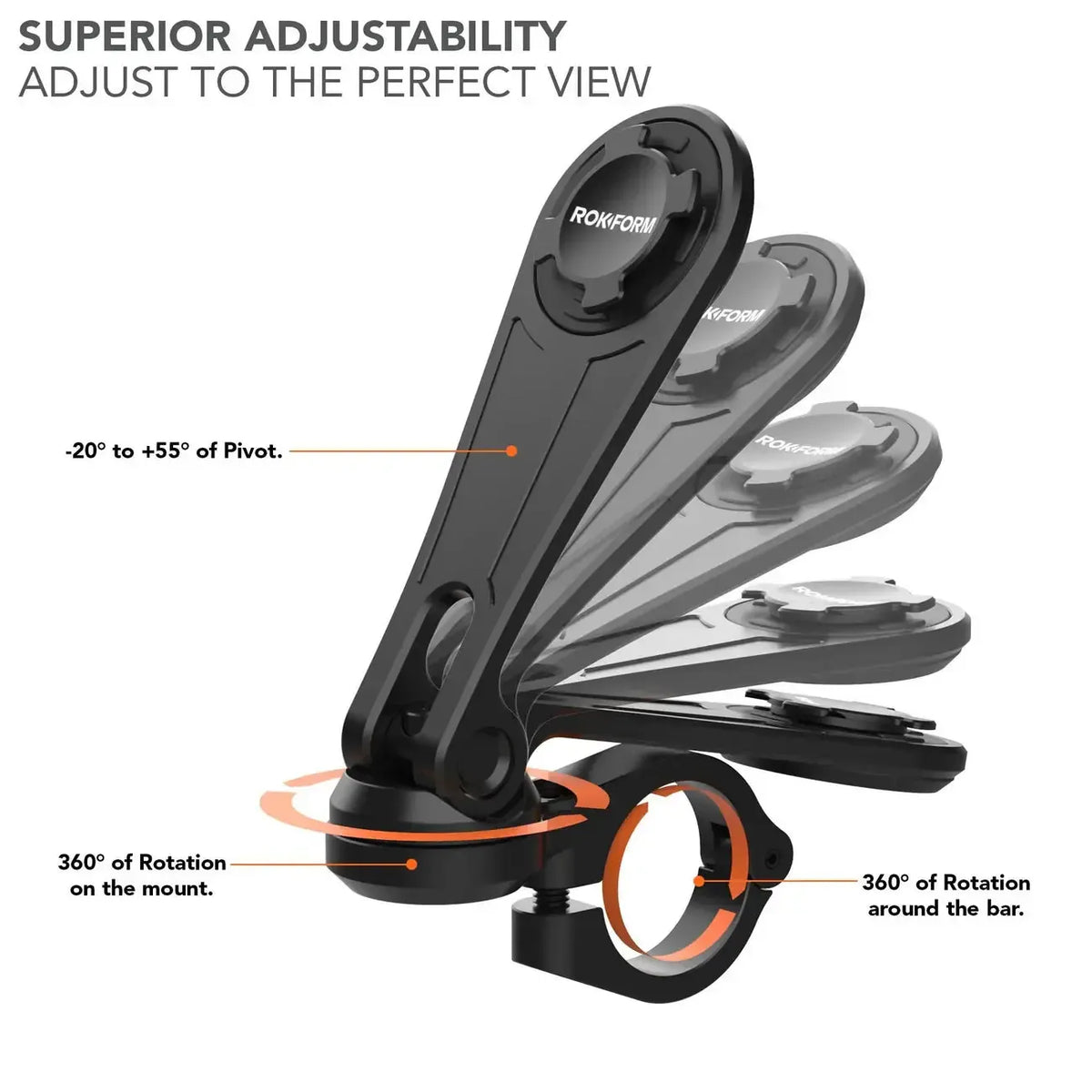 ROKFORM Motorcycle Handlebar Phone Mount V2 (334101P2)