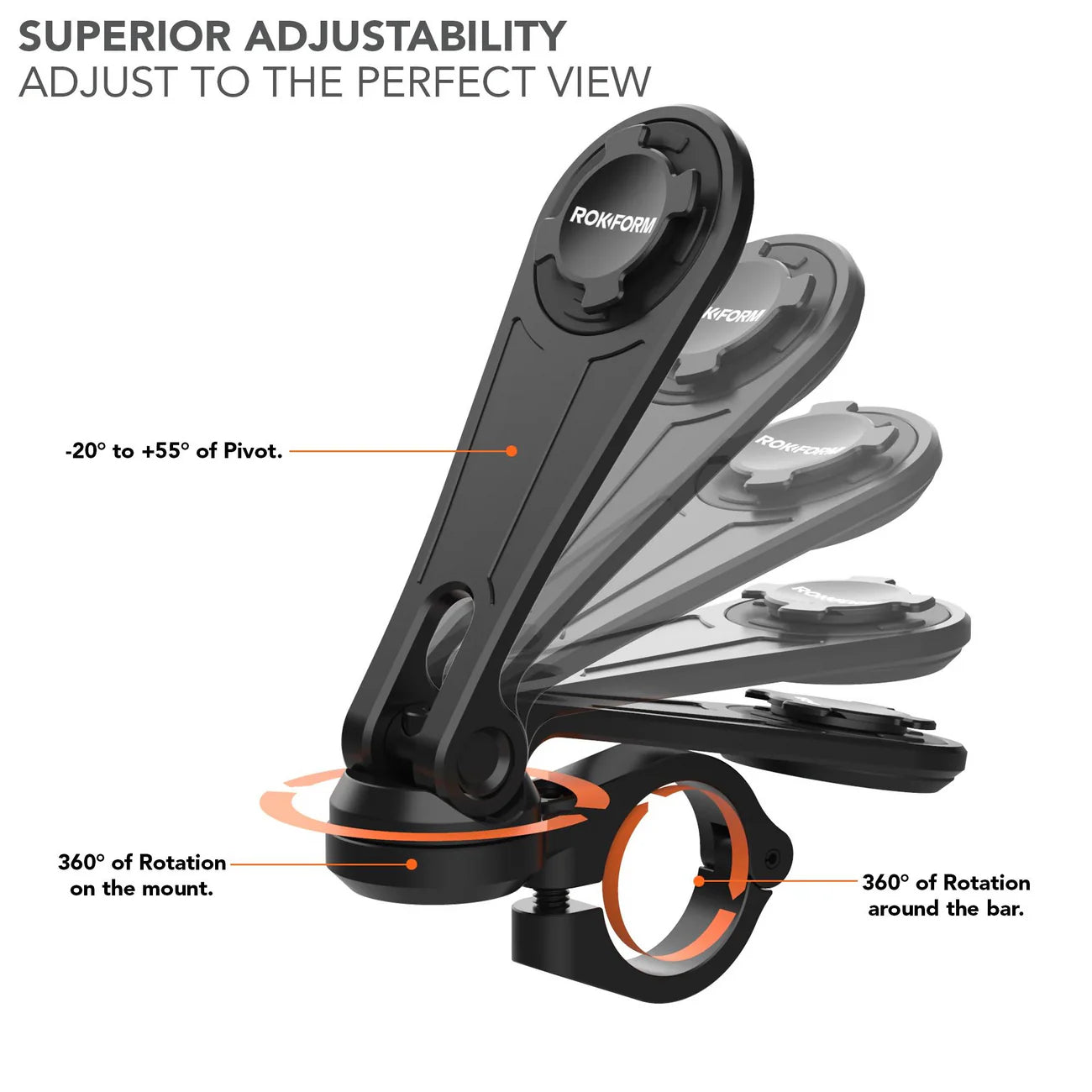 ROKFORM Motorcycle Handlebar Phone Mount V2 (334101P2)