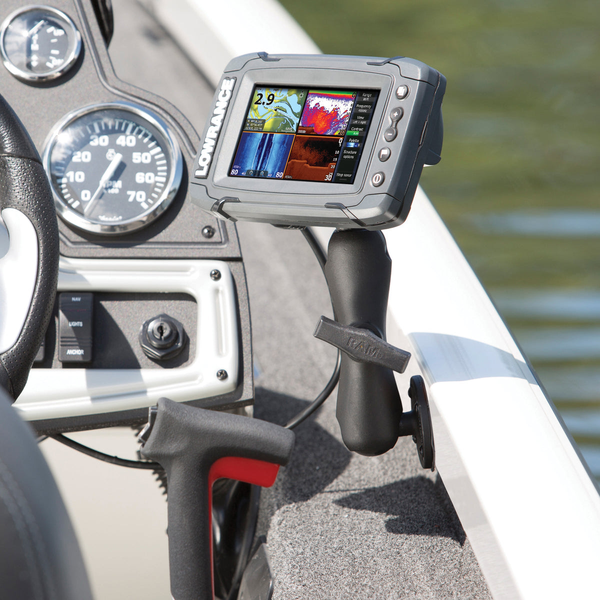 RAM 1.5" Ball Mount for Lowrance Elite-5 &amp; Elite-7 Ti2 (RAM-101-LO11)
