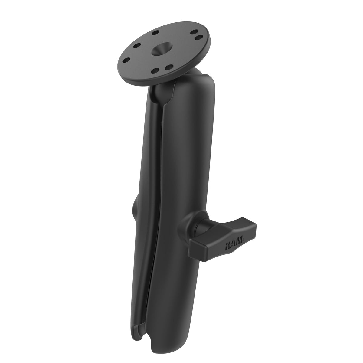 RAM Double Socket Long Arm w Round Base - C Size (RAM-103U-D)