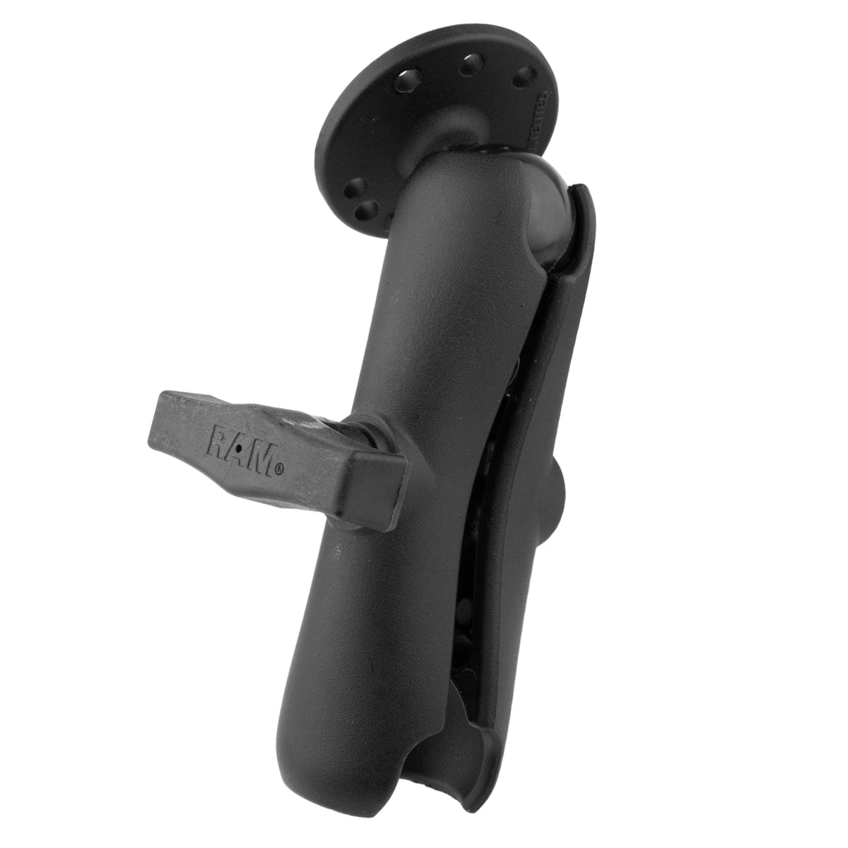 RAM Double Socket Arm w Round Base - C Size (RAM-103U)