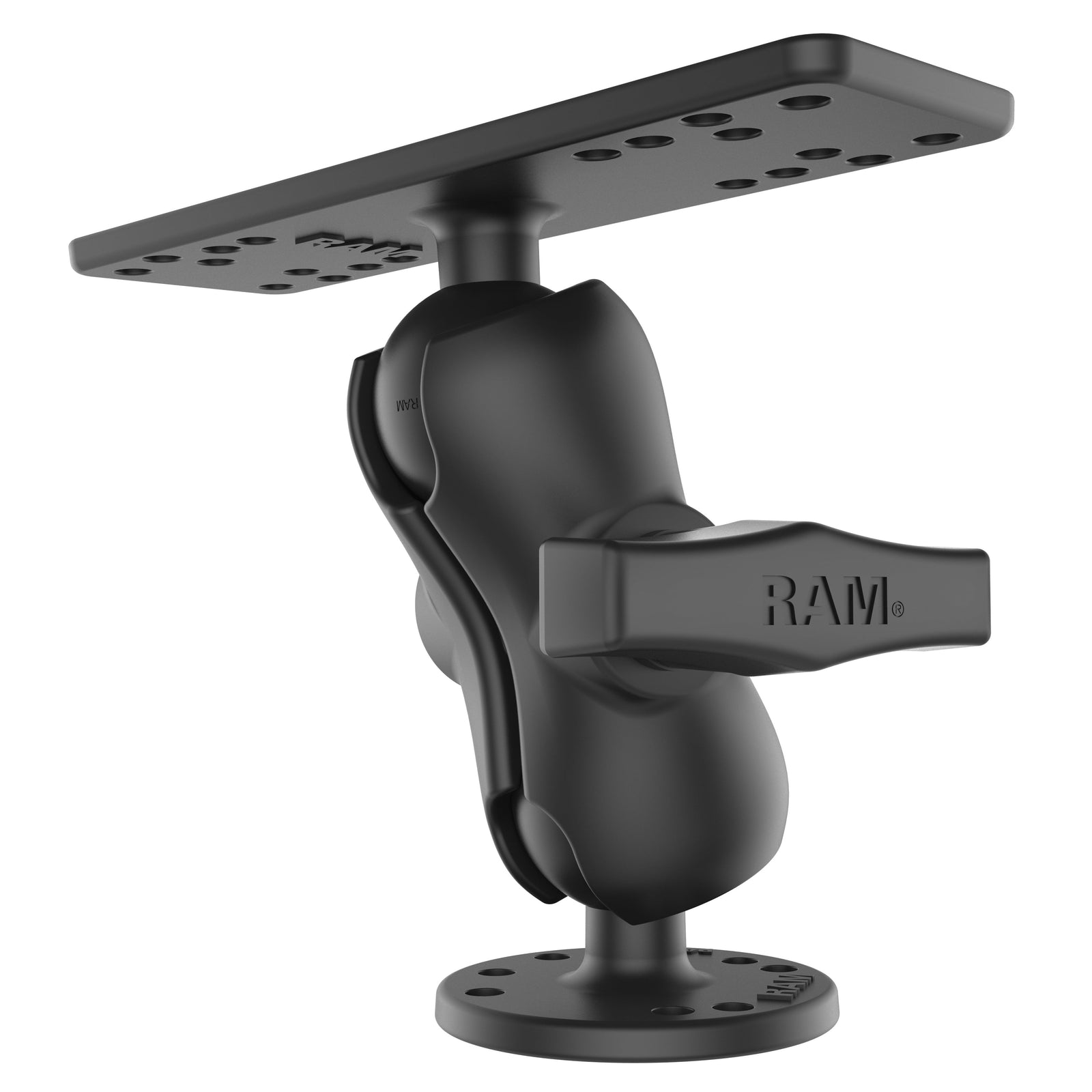 RAM 1.5" Marine Mount w 6.25" X 2" Base & Short Arm (RAM-111U-B) - Modest Mounts