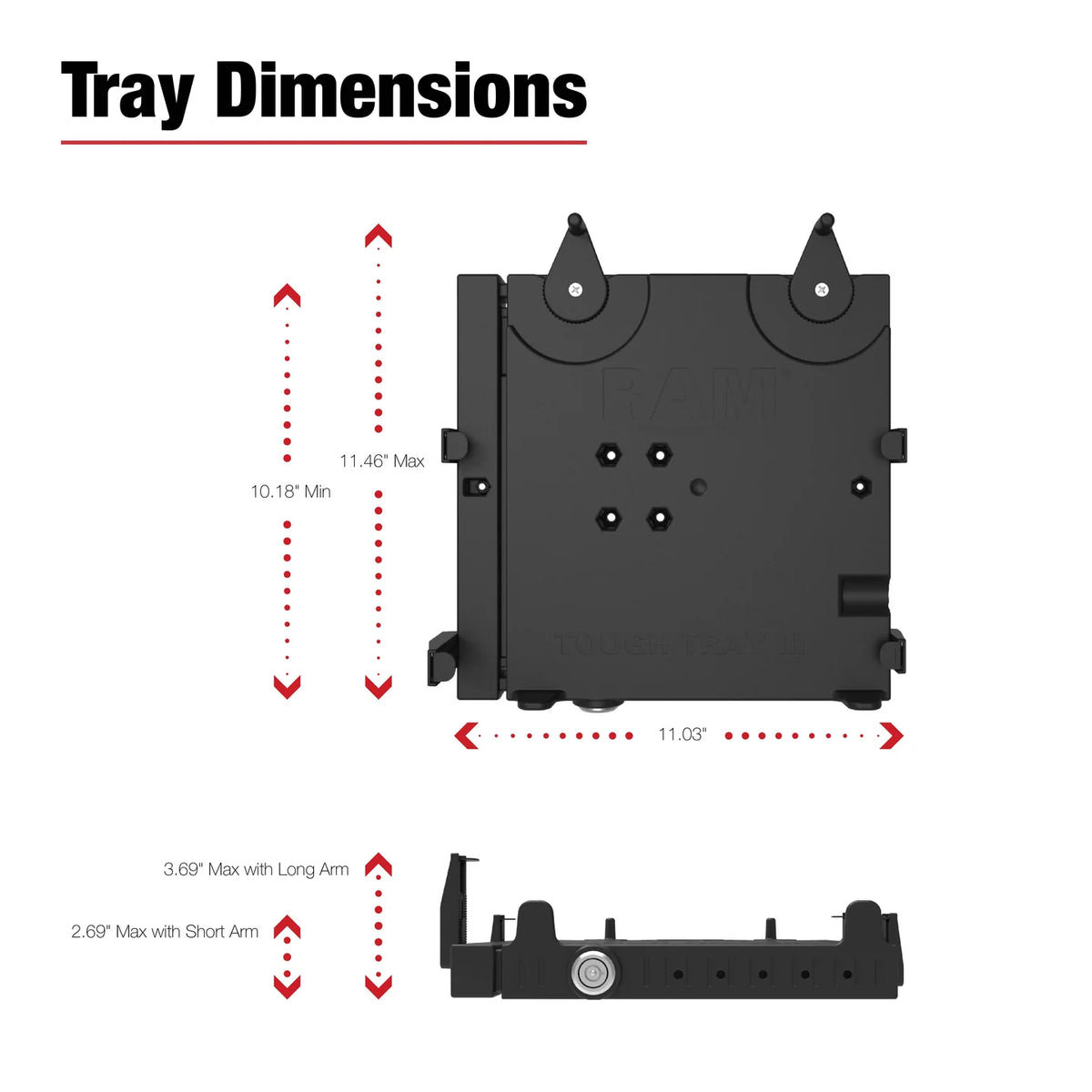 RAM Tough-Tray™ III Spring Loaded Laptop Tray (RAM-234-7)