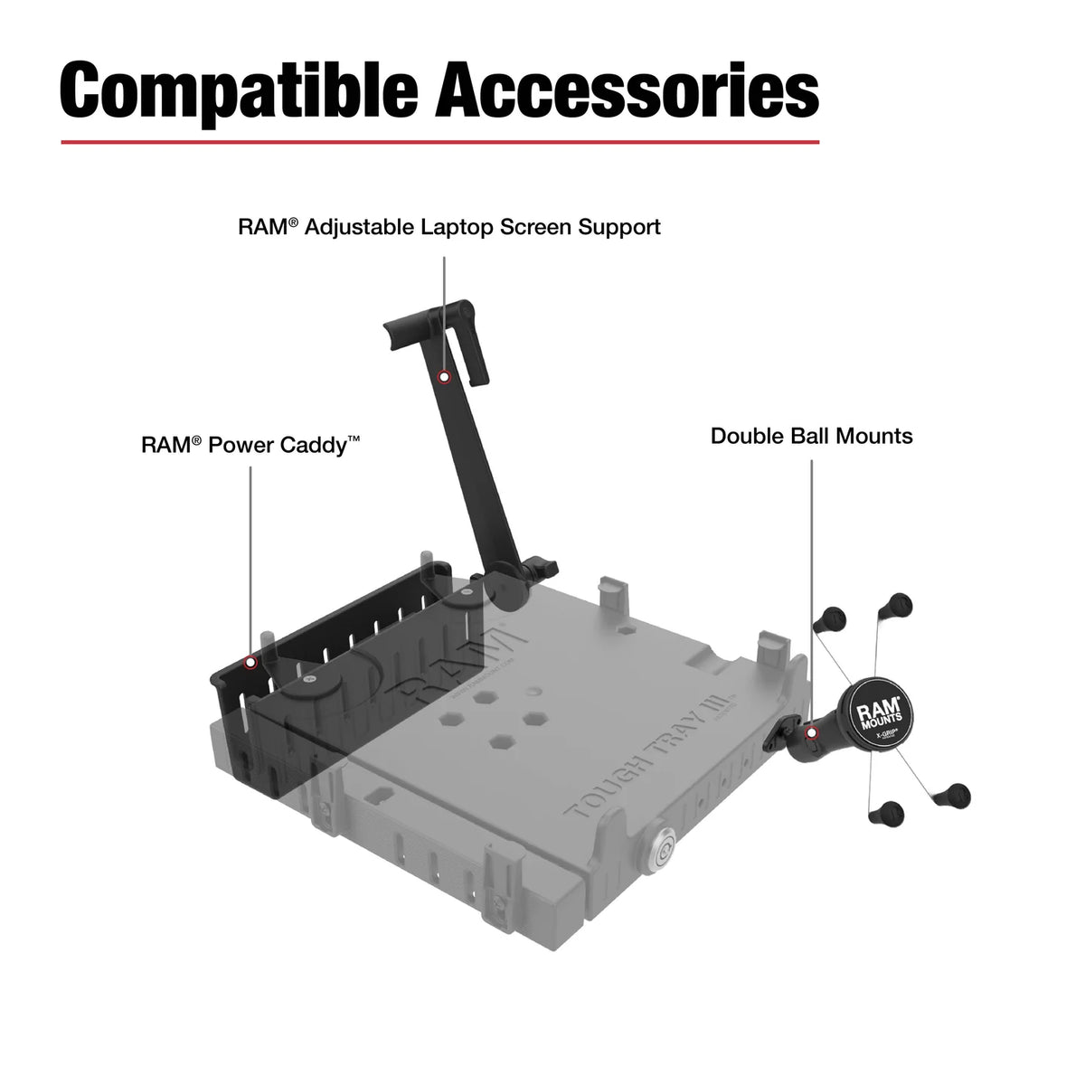 RAM Tough-Tray™ III Spring Loaded Laptop Tray (RAM-234-7)