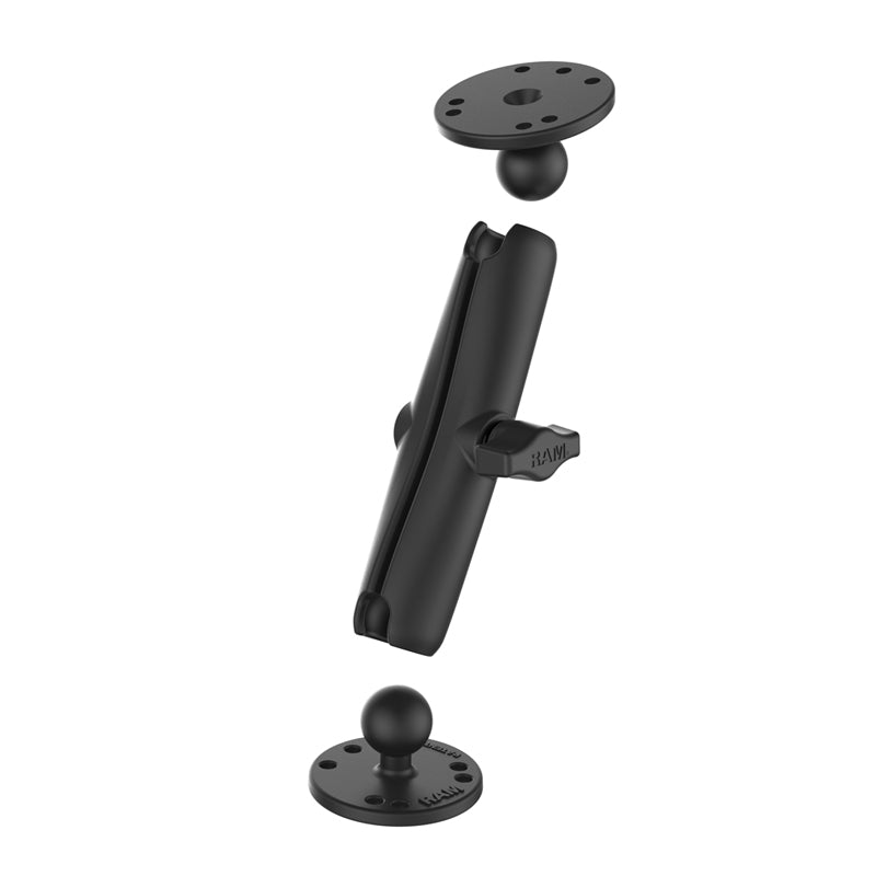 RAM Long Socket Arm Two Round Bases B (RAM-B-101U-C)