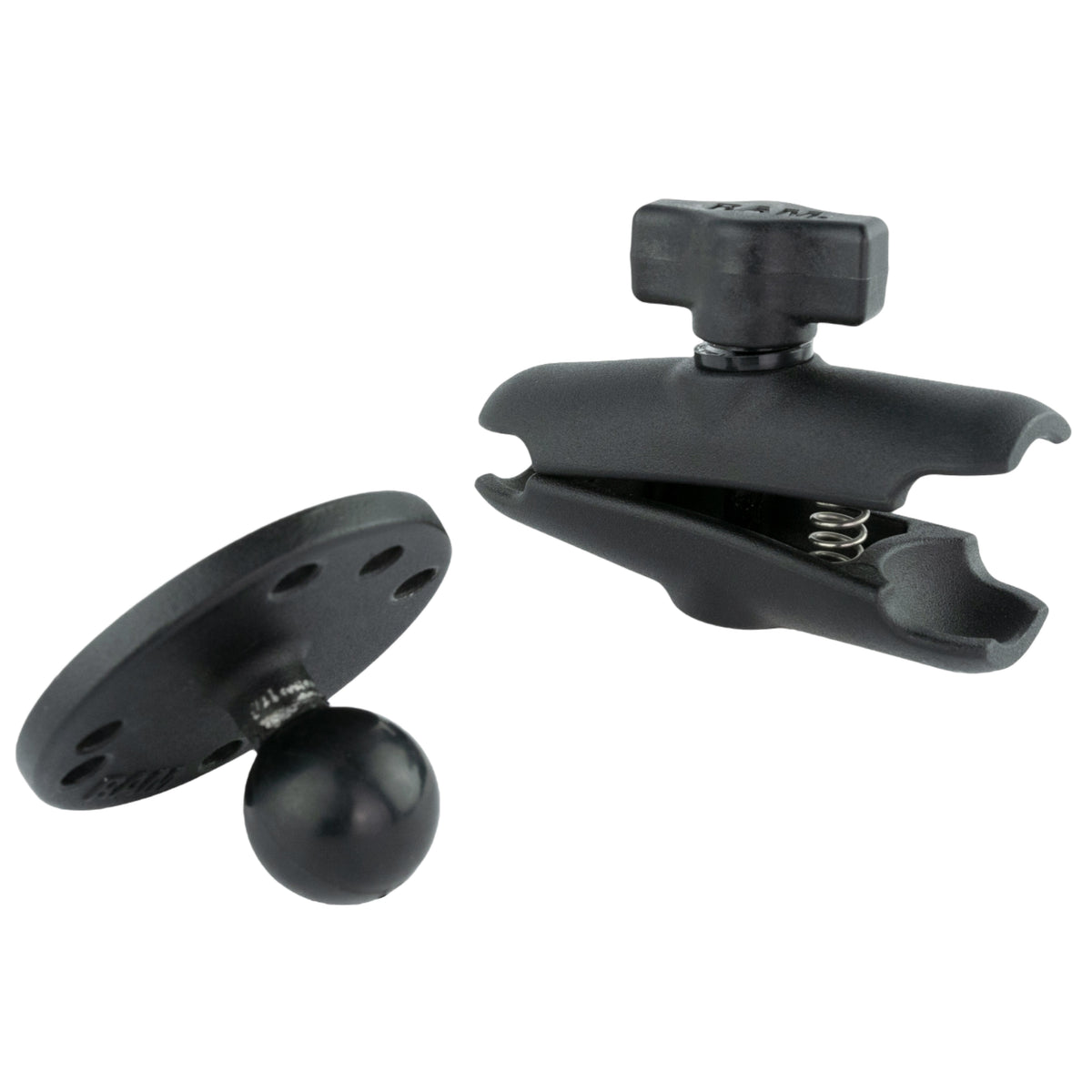 RAM Double Socket Clamp Arm w Round Base (RAM-B-103U)