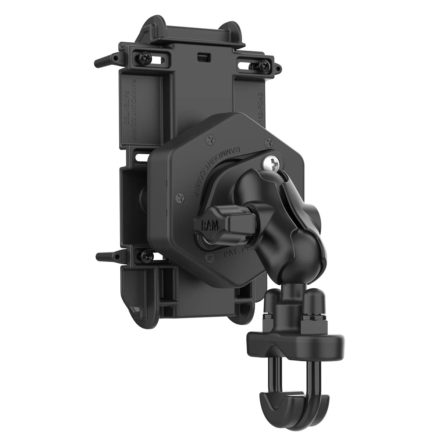 RAM Quick-Grip XL Phone Mount with Vibe-Safe and U-Bolt Short Arm (RAM-B-149Z-A-PD4-462)