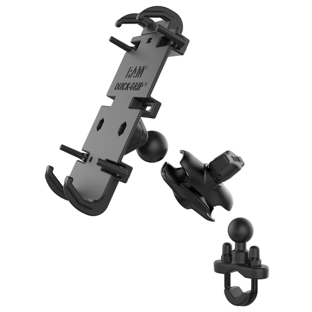 RAM Quick-Grip™ XL Phone Mount w Handlebar U-Bolt (RAM-B-149Z-A-PD4)