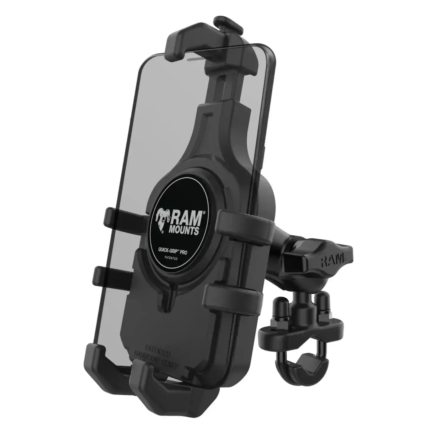 RAM Quick-Grip Pro™ Phone Mount w Short Handlebar U-Bolt (RAM-B-149Z-A-PD5U)