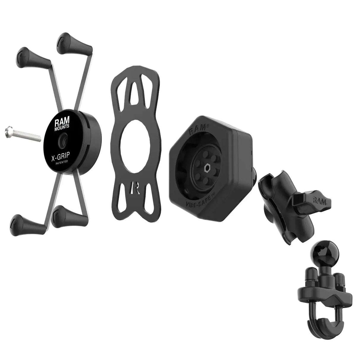RAM UN10 Large X-Grip with Vibe-Safe &amp; U-Bolt Short Arm (RAM-B-149Z-A-UN10-462)