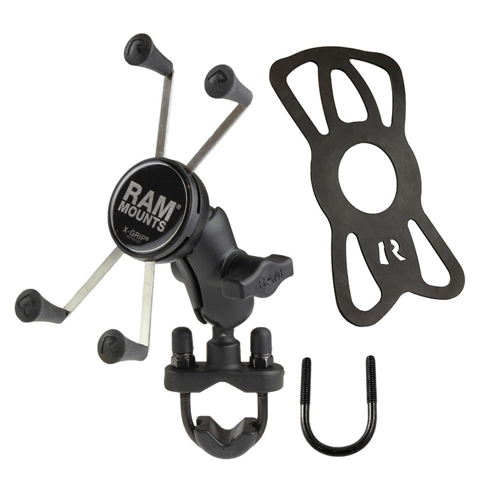 RAM Short Handlebar U-Bolt w UN10 X-Grip (RAM-B-149Z-A-UN10U)
