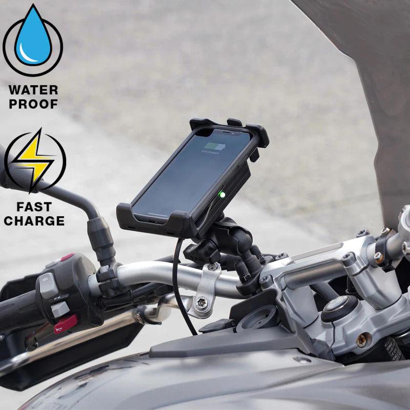 RAM Quick-Grip™ 15W Waterproof Wireless Charging Handlebar Mount (RAM-B-149Z-A-UN14W-V7M-1)