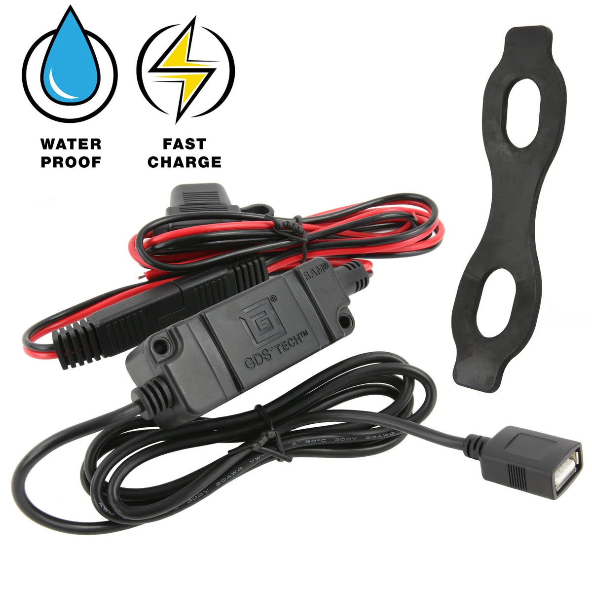 RAM Quick-Grip™ 15W Waterproof Wireless Charging Handlebar Mount (RAM-B-149Z-A-UN14W-V7M-1)