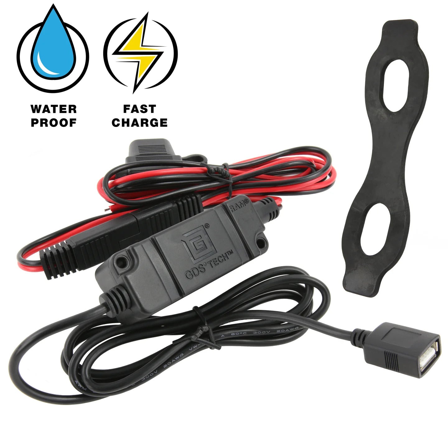 RAM Quick-Grip™ 15W Waterproof Wireless Charging Handlebar Mount (RAM-B-149Z-A-UN14W-V7M-1)