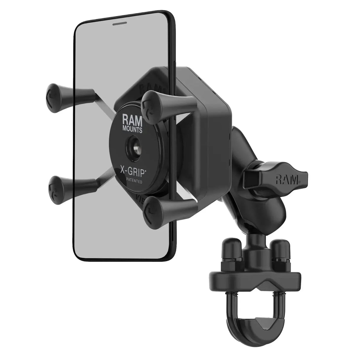 RAM UN7 X-Grip Phone Mount with Vibe-Safe &amp; U-Bolt Short Arm (RAM-B-149Z-A-UN7-462)