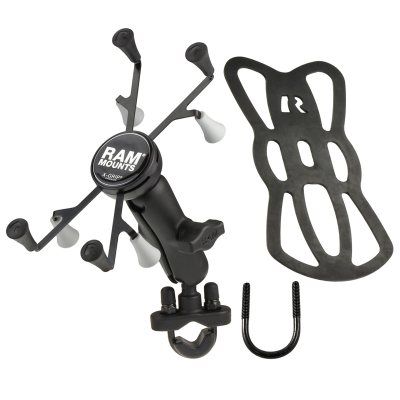 RAM Handlebar Mount w U-Bolt &amp; X-Grip for 7" Tablets (RAM-B-149Z-UN8U)