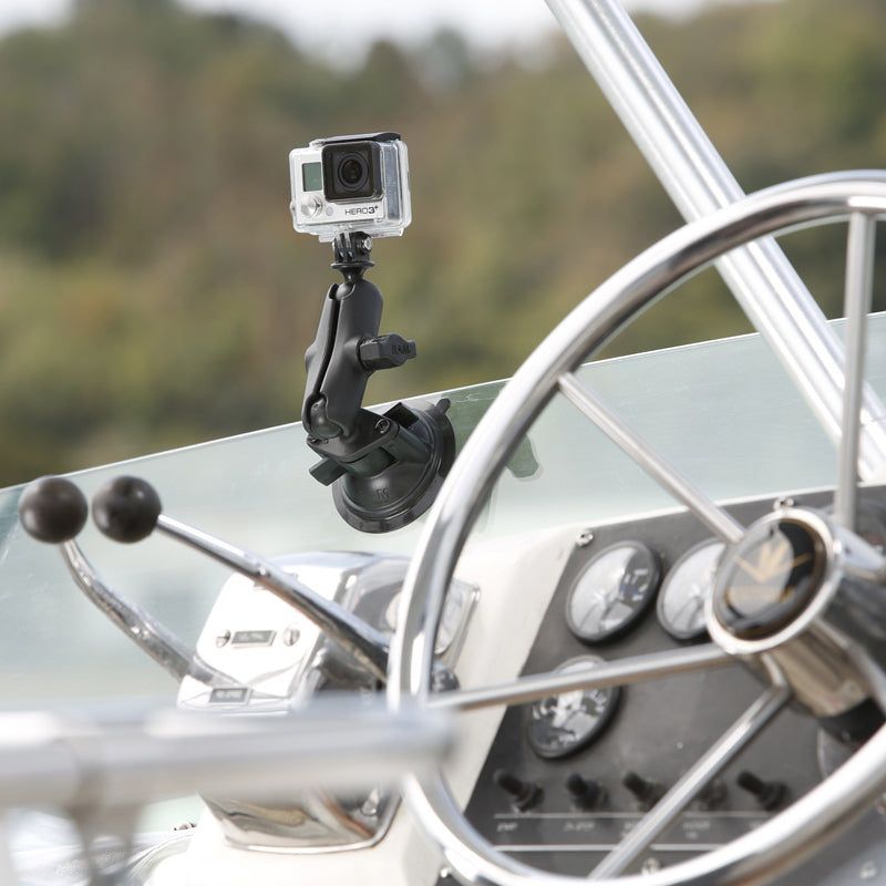 RAM Suction Cup Mount w GoPro Adapter (RAM-B-166-GOP1U)